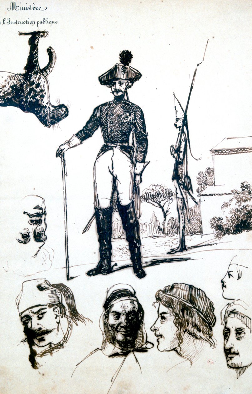研究、兵士の鎧、c1823-1870 作： プロスパー・メリミー