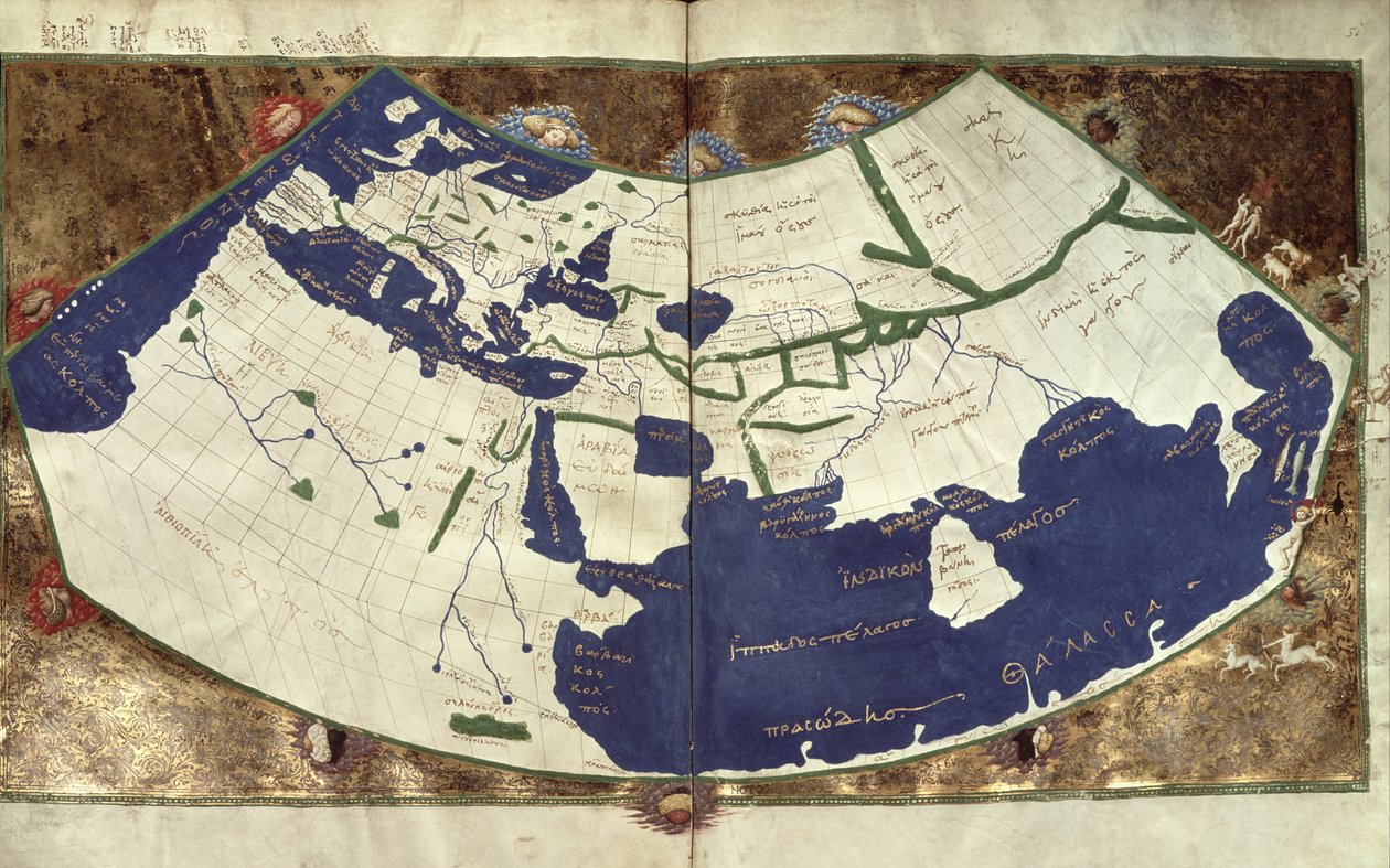 「ジオグラフィア」からの既知の世界の地図 作： プトレミー