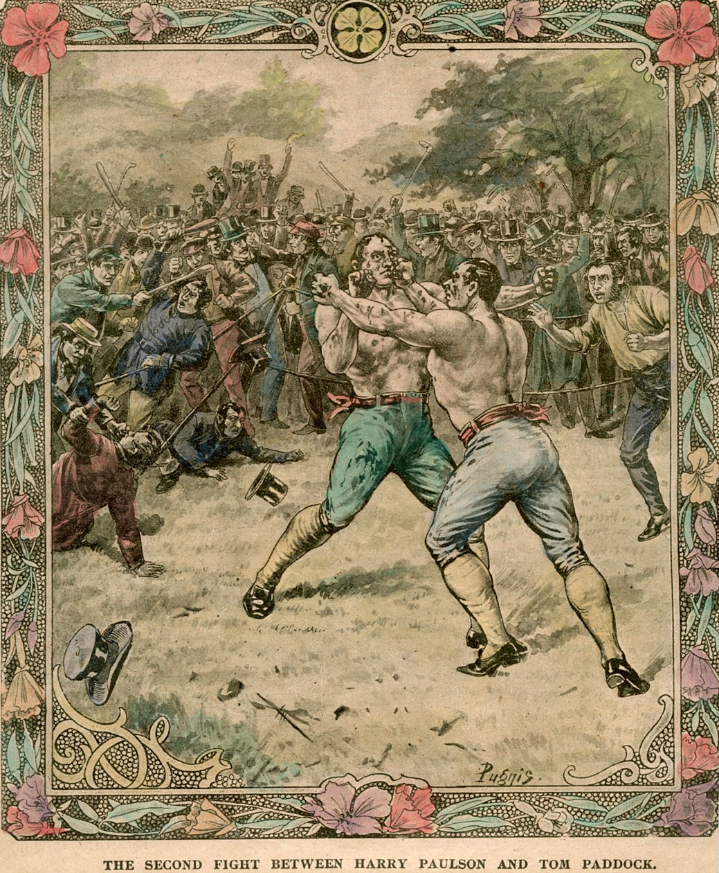 1851年19世紀後半または20世紀初頭のハリーポールソンとトムパドックの2番目の戦い。 作： プグニス
