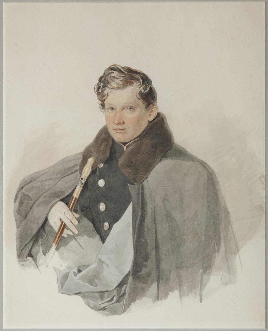 セルゲイ・ヴァシリエヴィッチ・トルベツコイ伯爵の肖像1815-1859、1835 作： Pyotr Fyodorovich Sokolov