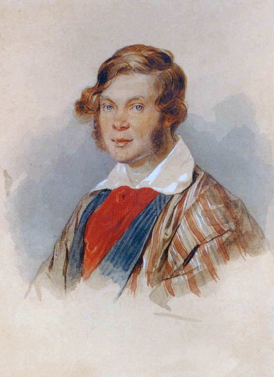 詩人王子ピョートルA.ヴィャゼムスキーの肖像1792〜1878年、1830年代 作： Pyotr Fyodorovich Sokolov