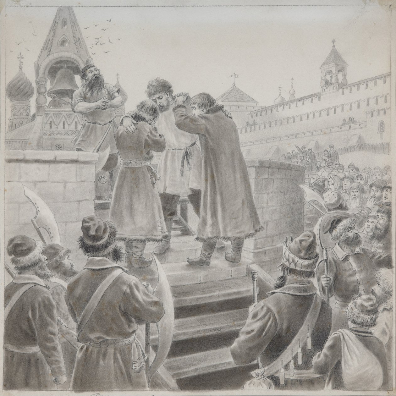 M.レルモントフの詩「商人カラシニコフの歌」の挿絵 作： Pyotr Ivanovich Korovin