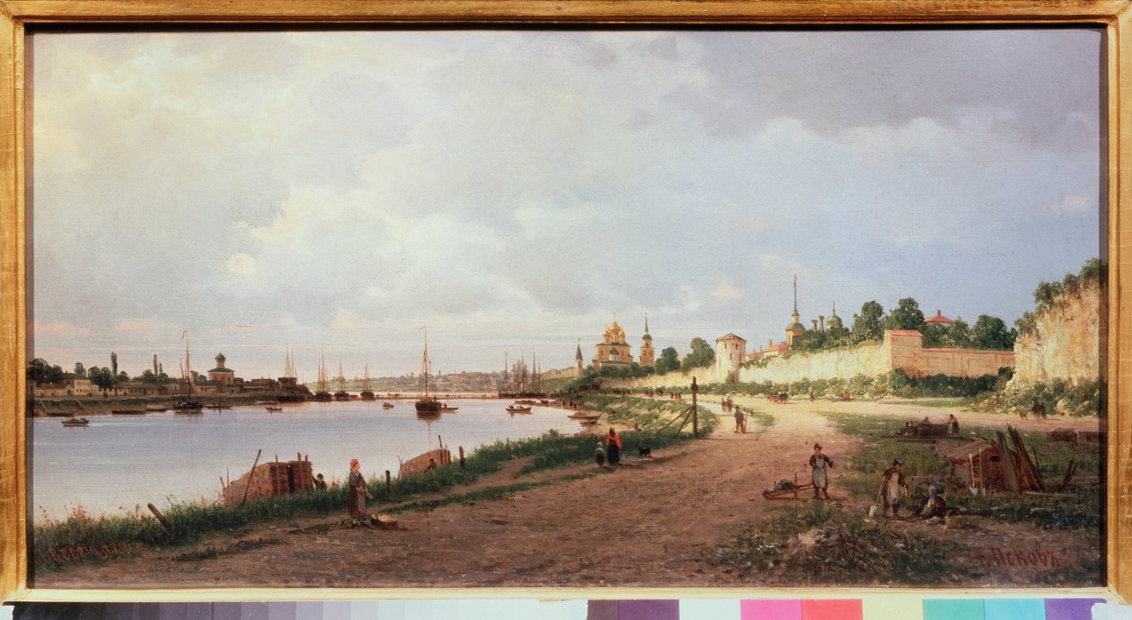 Pskov (Russia) (Pskov) - Pyotr Petrovich Vereshchagin (Pyotr Vereshchagin) (1836-1886) による絵画、キャンバスに油彩 作： ピョートル・ペトロヴィチ・ヴェレシチャーギン