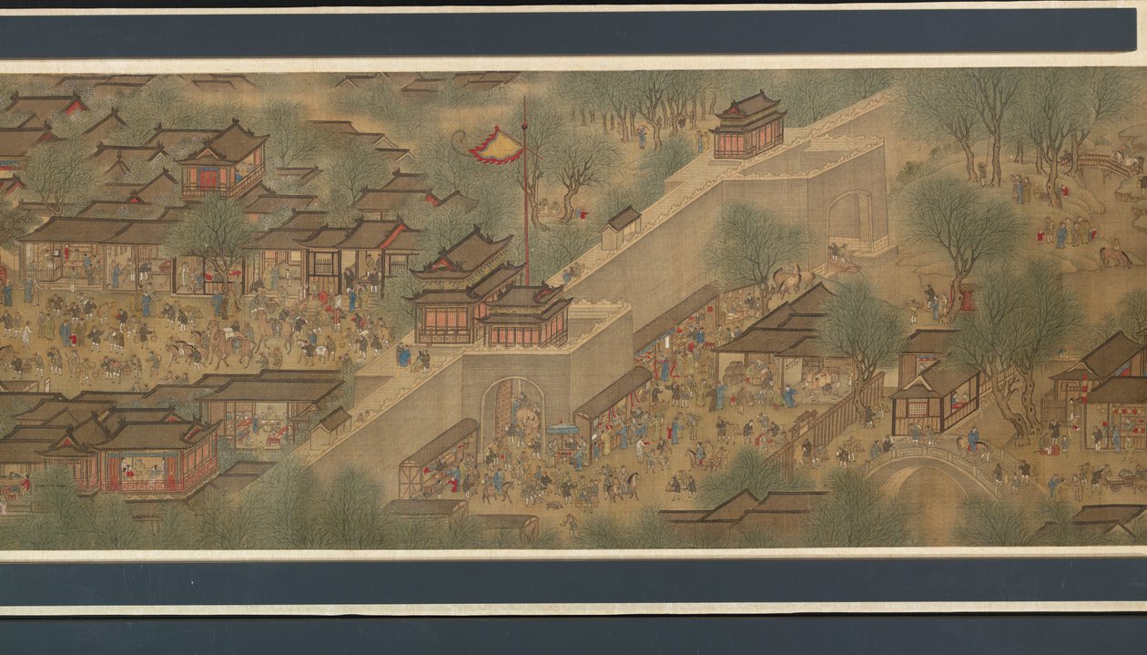 川の春祭り 作： 清王朝の中国語学校