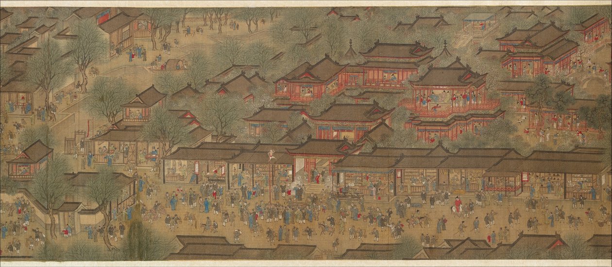 川の春祭り 作： 清王朝の中国語学校