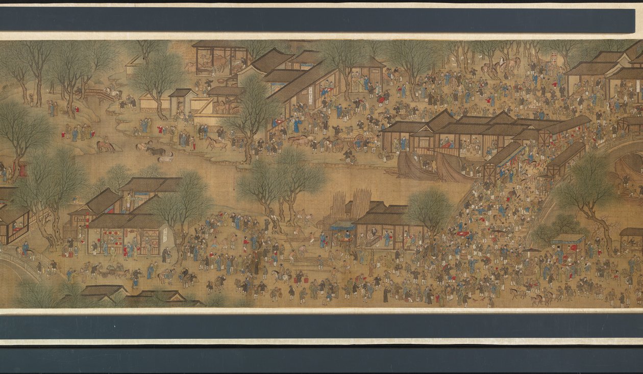 川の春祭り 作： 清王朝の中国語学校