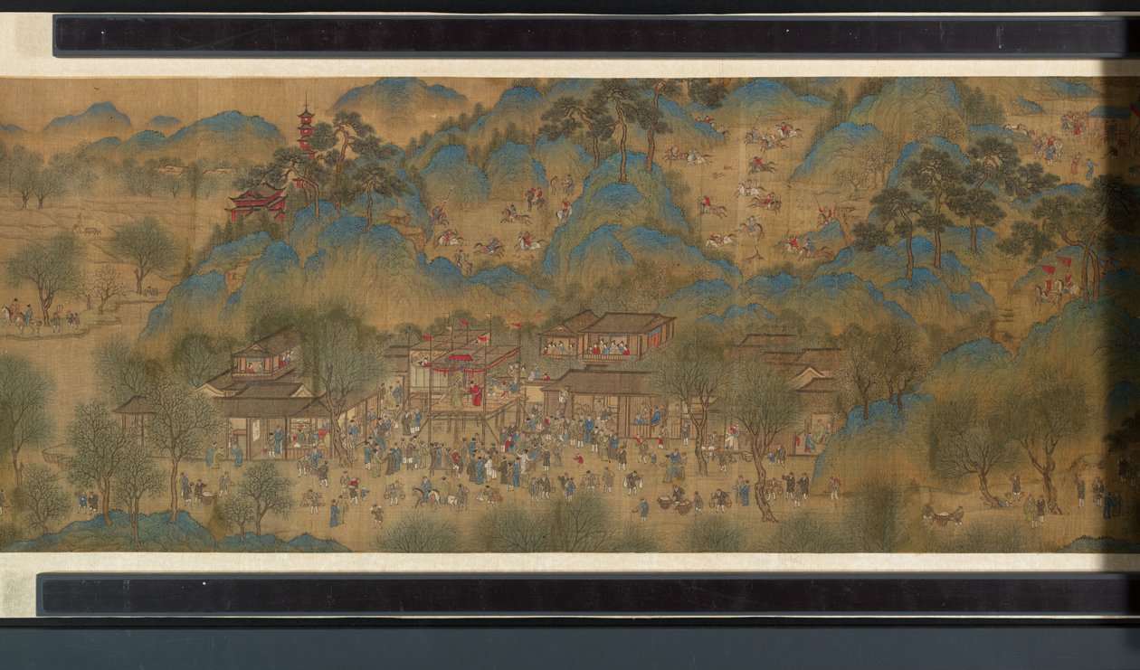 川の春祭り 作： 清王朝の中国語学校
