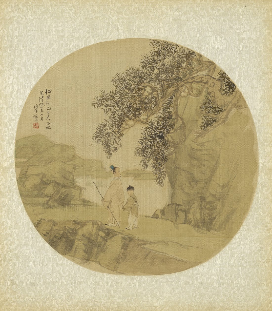 人物のいる風景、1883 作： 清王朝の中国語学校