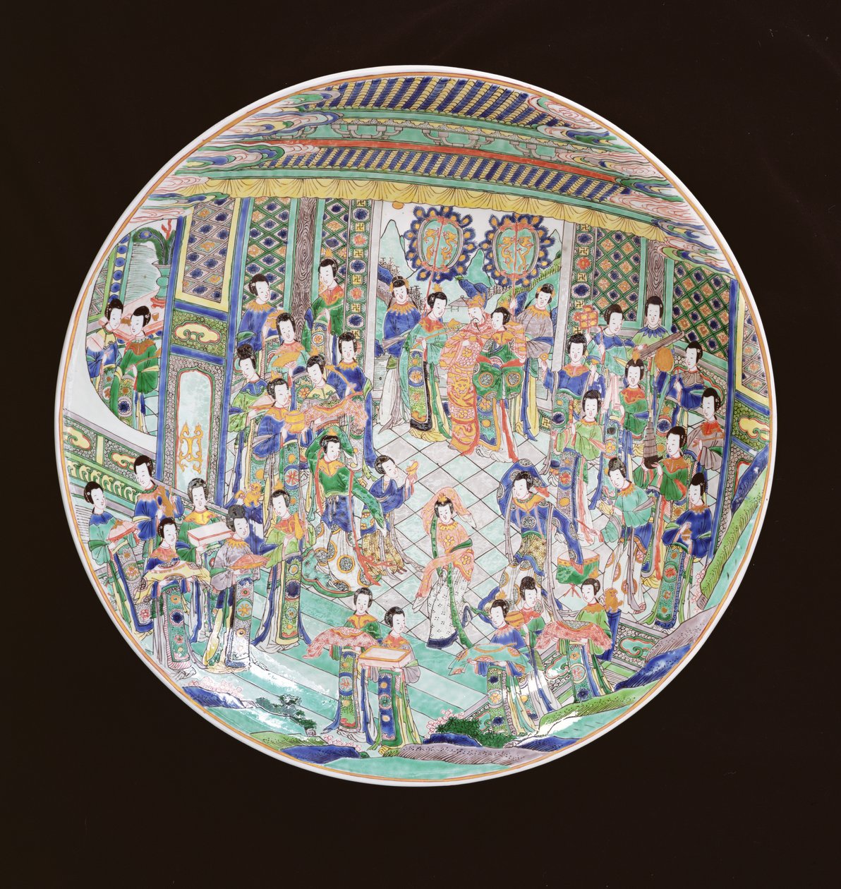 ラージファミーユヴェルテチャージャー、カンシーピリオド（1662-1722）（磁器）（272194も参照） 作： 清王朝の中国語学校