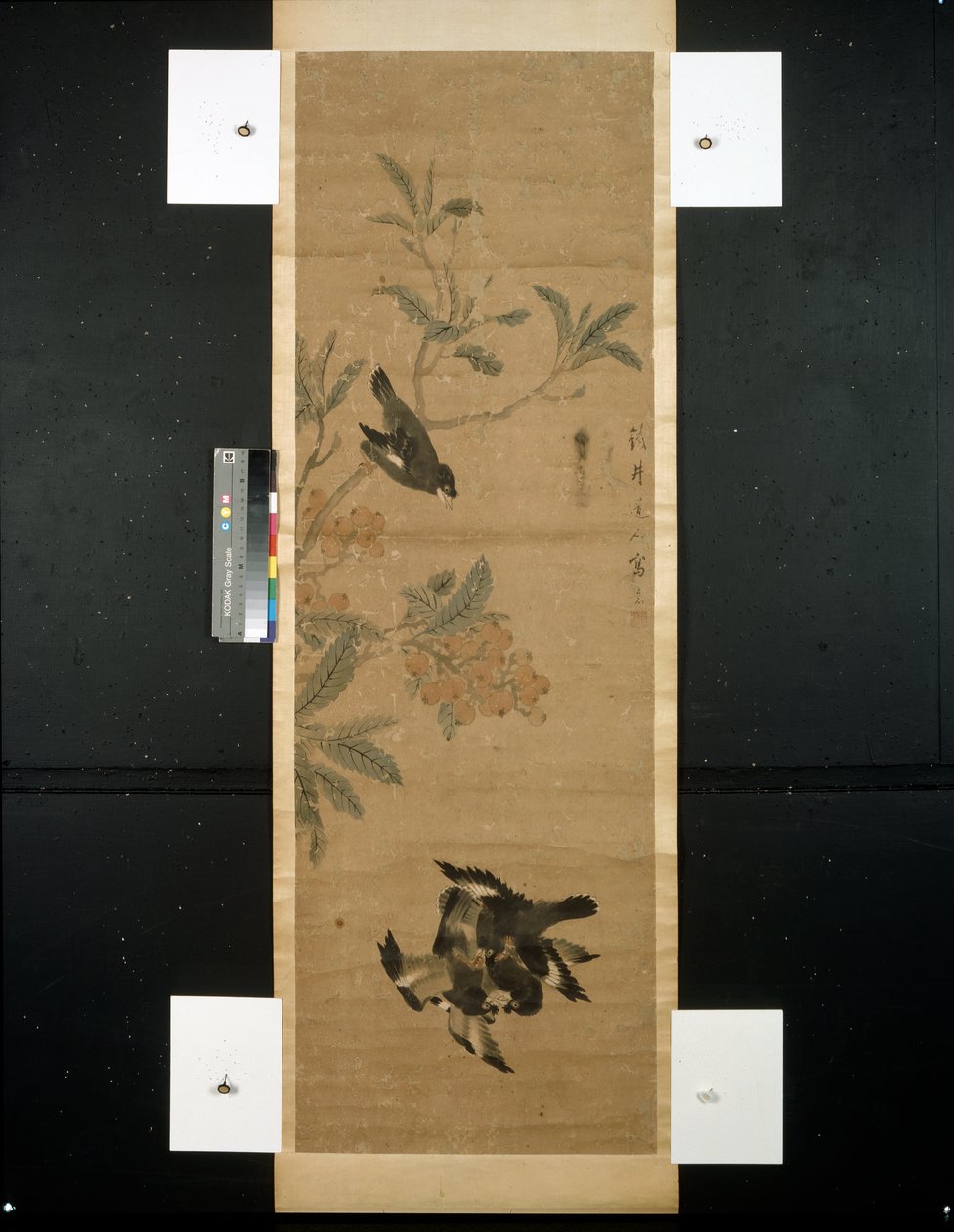 鳥と枝 作： 清王朝の中国語学校