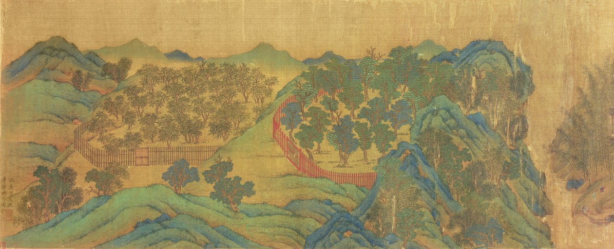 王偉の絵画様式と詩の後の王川の庭園 作： 秋英