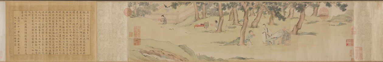Zhao Mengfuお茶と引き換えにハートヒダヤスートラを書く、1542-43。 作： 秋英