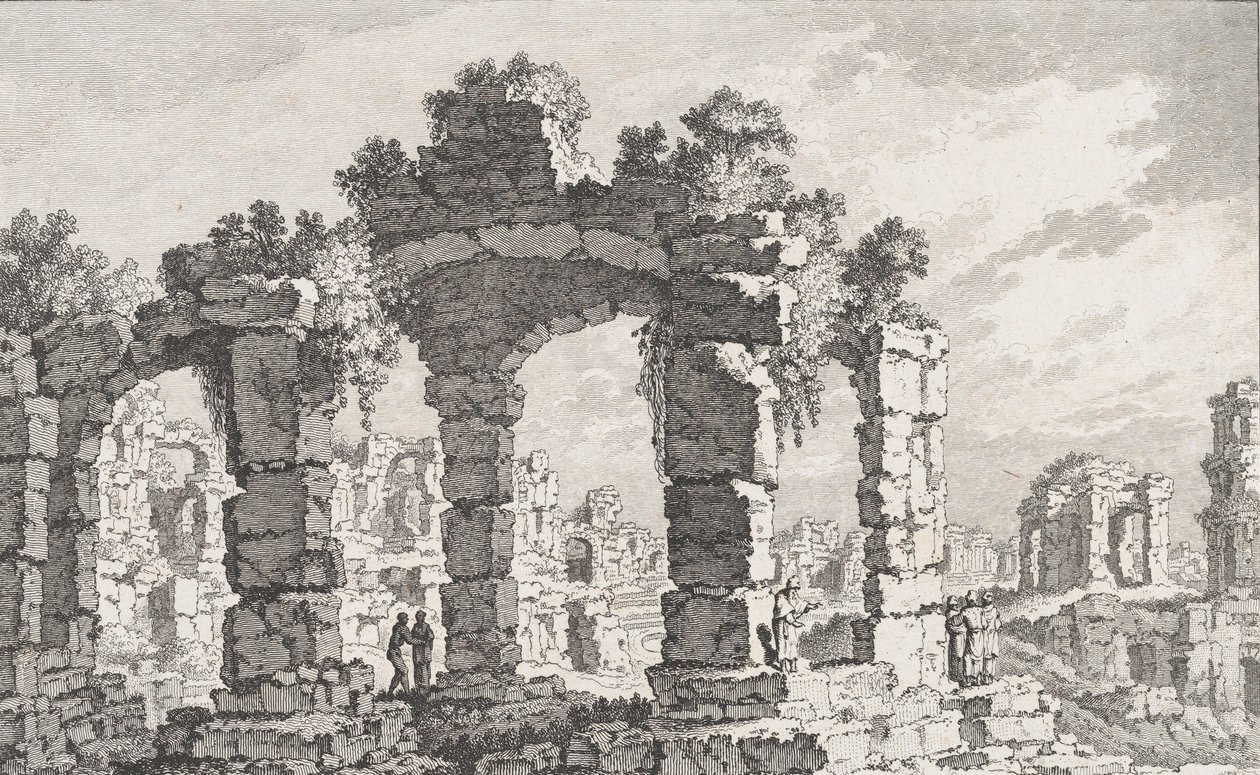 Ruines de Cumes、18 世紀。 作： クエンティンピエールチェデル