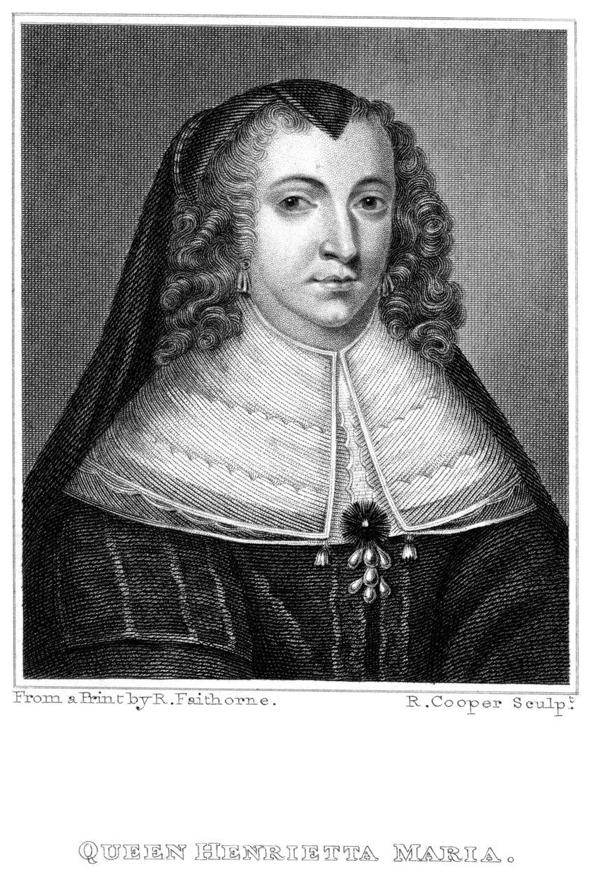 ヘンリエッタマリア1609-1669。 19世紀のチャールズ1世1600年から1649年までの女王の配偶者。 作： R.クーパー