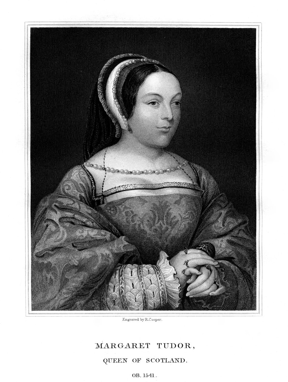 マーガレットチューダー、1825年のスコットランドの女王。 作： R.クーパー
