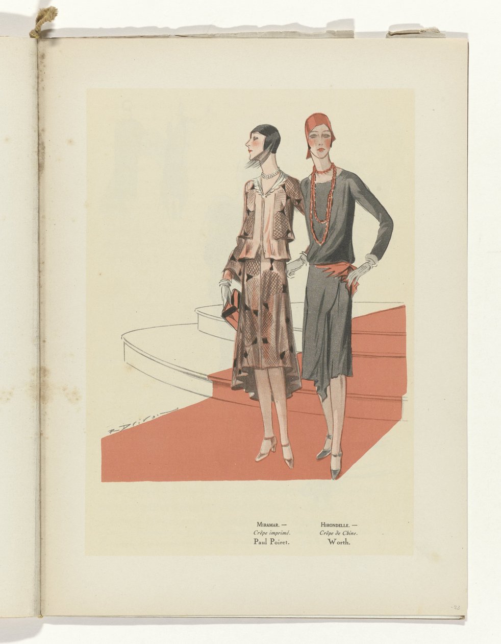 Art - Taste - Beauty、フェミニンなエレガンスのリーフレット、1929 年 3 月、No. 103、9 年目、p. 23 作： R Drivon
