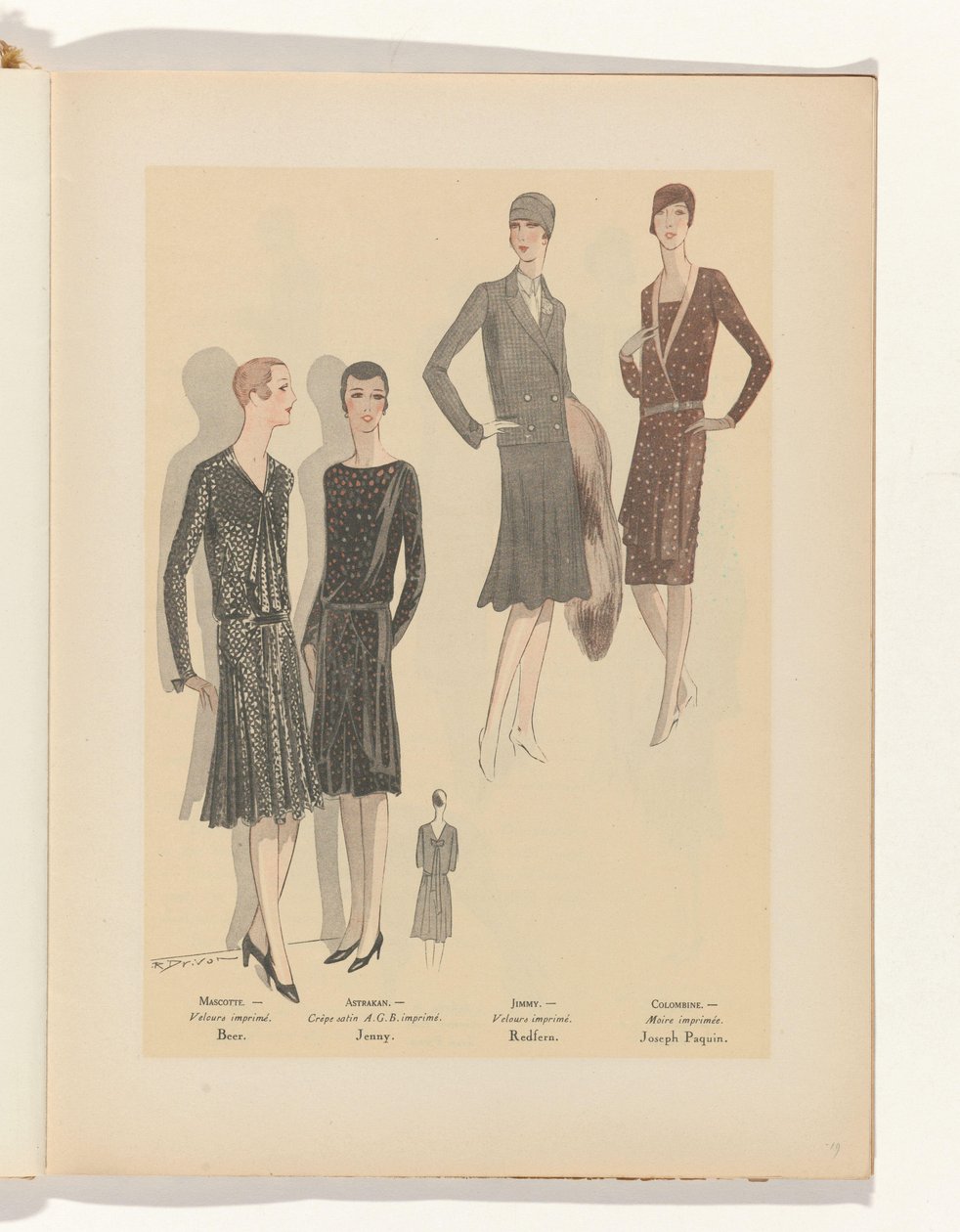 Art - Taste - Beauty、フェミニンエレガンスのリーフレット、1928 年 11 月、No. 99、9 年目、p. 19 作： R Drivon