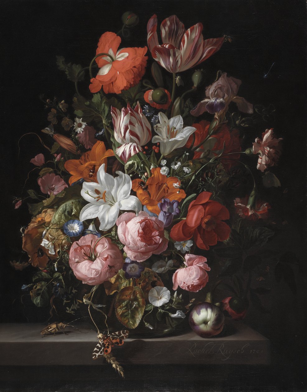 ガラスの花瓶の花1704 作： ラッヘル・ライス