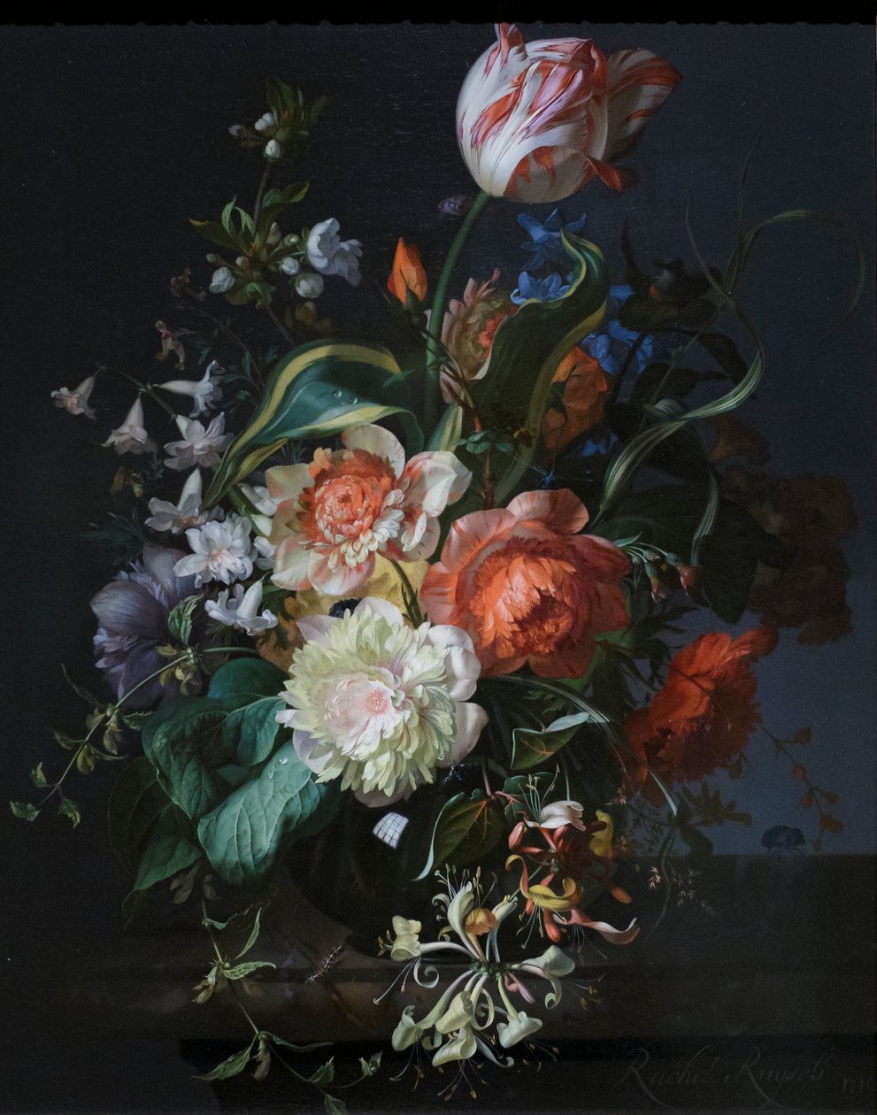 ガラスの花瓶にチューリップの花 作： ラッヘル・ライス