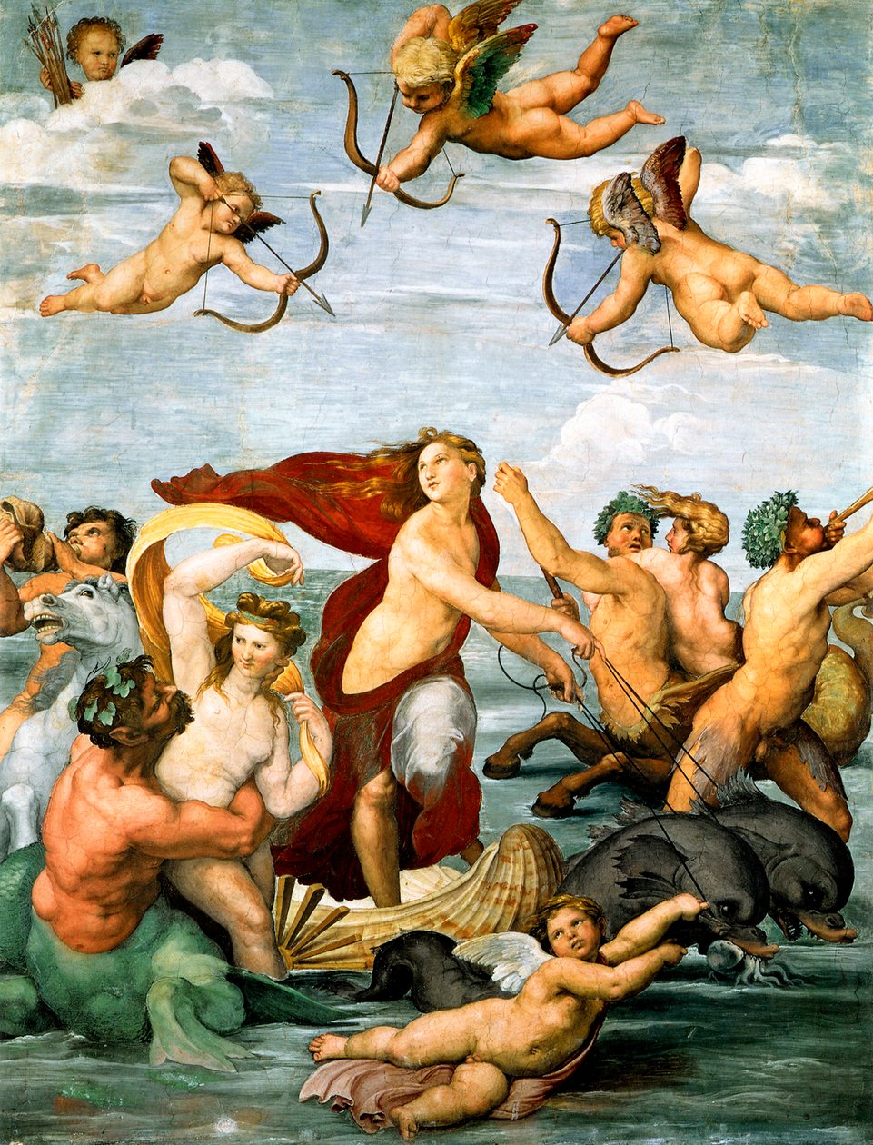 額絵ラファエル・サンティ 「ガラテイアの勝利」 イタリア製 ID-628 ガラテアの勝利、c。 1512