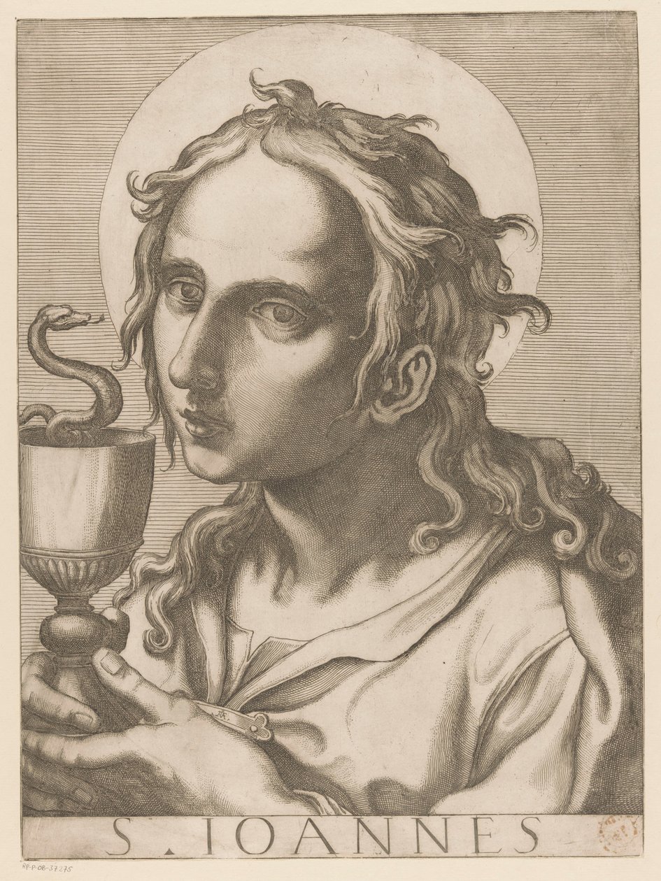 伝道者ヨハネ 聖ヨハネ (オブジェクトのタイトル) Christ, Mary en de twaalf apostelen (シリーズタイトル) 聖使徒大学（シリーズタイトル） 作： ラファエロ・スキアミノッシ