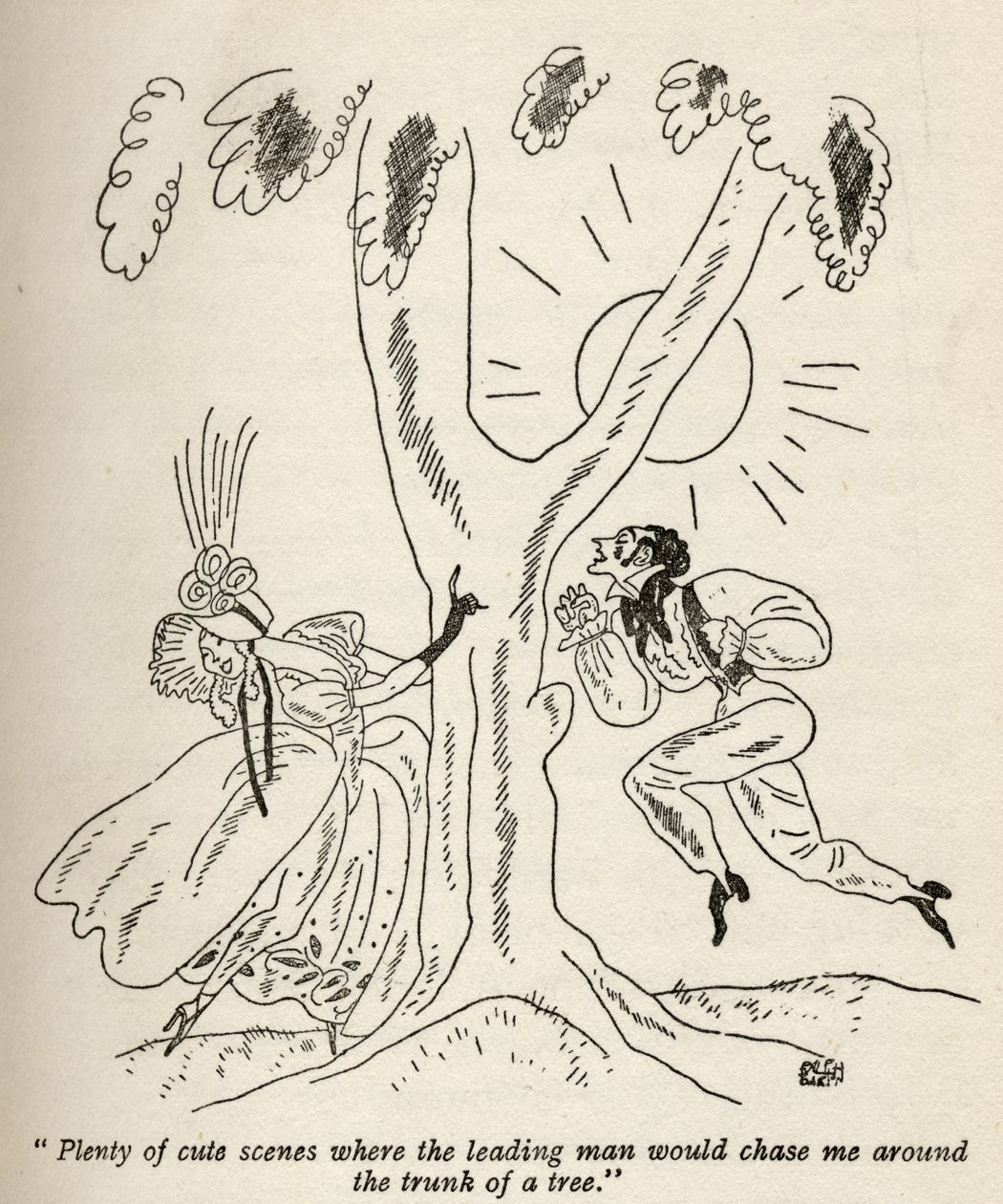 「たくさんのかわいいシーン...」、アニタ・ルースの「しかし紳士はブルネットと結婚します」のイラスト、1928年に出版 作： ラルフバートン