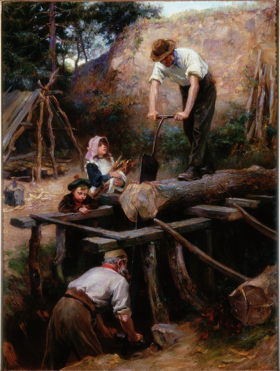ウッドソーヤーズ、1896 作： ラルフ・ヘドリー