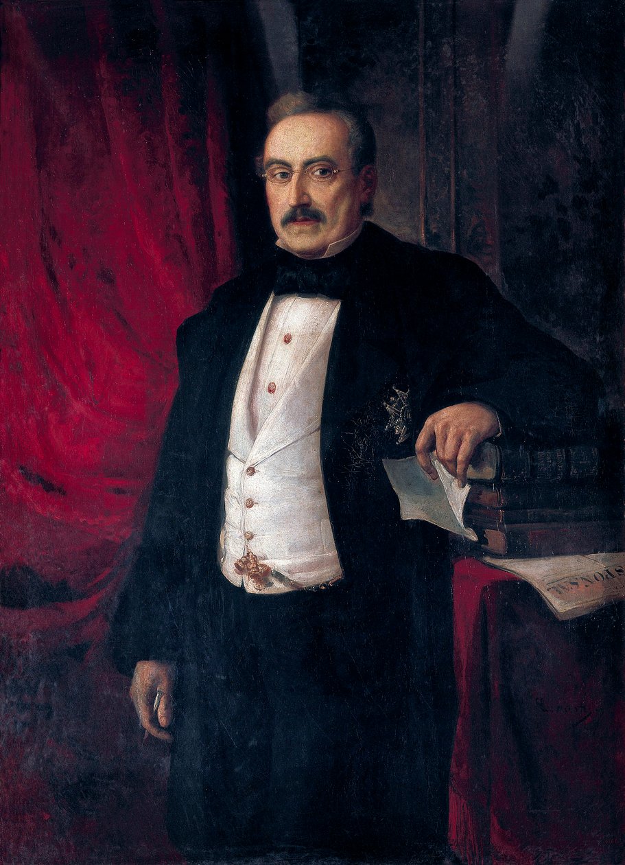 作家・経済学者のBuenaventura Carlos Aribau（1798-1862）の肖像画 作： ラモン・マルティ・アルシナ