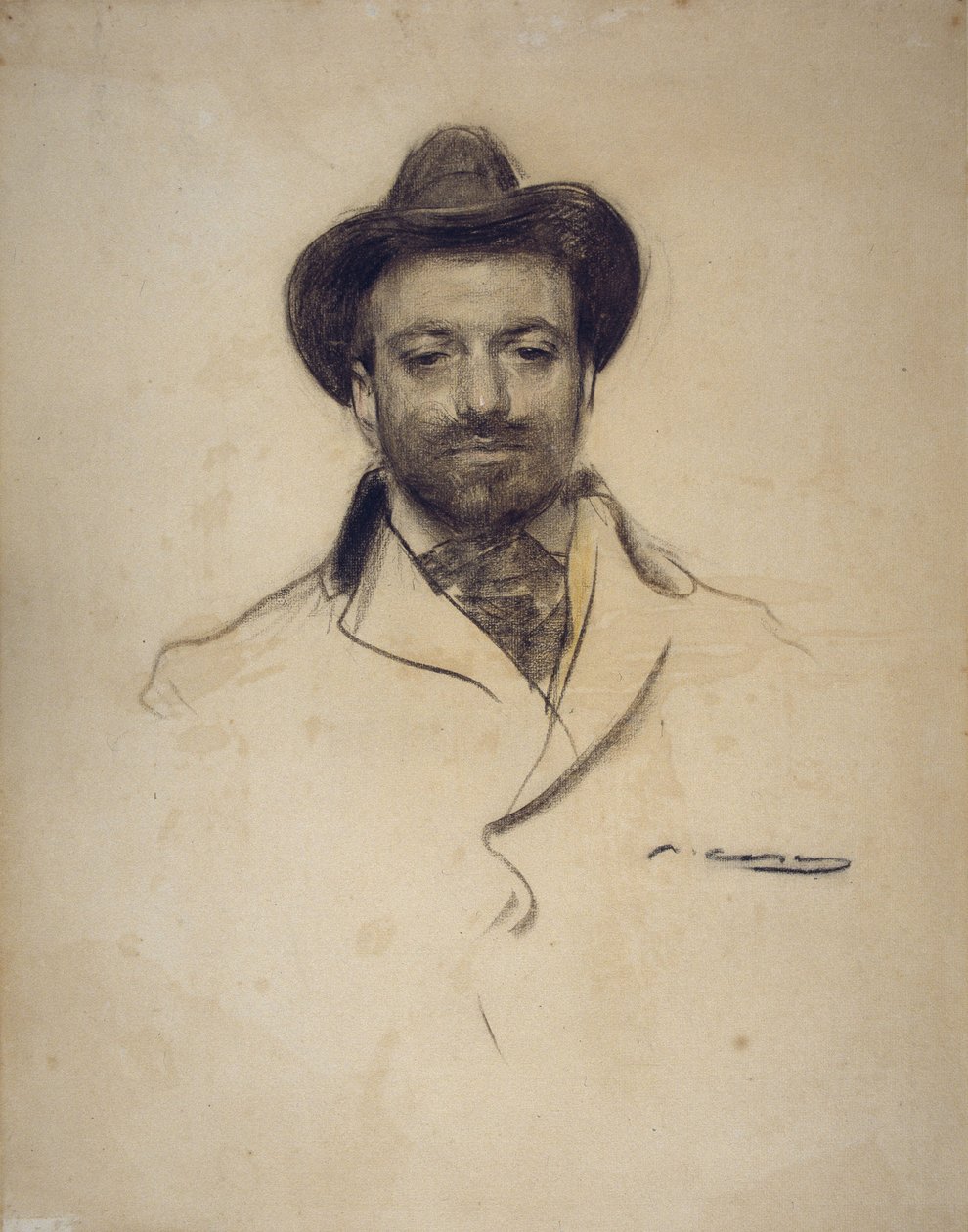 ジョセップ・マリア・サート1874-1945の肖像 作： ラモン・カサス・イ・カルボ