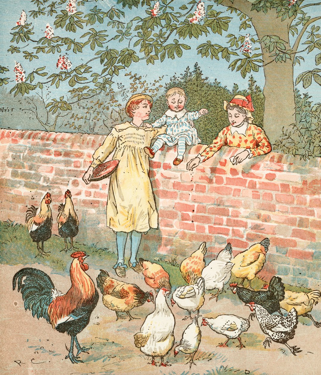 農夫の少年（カラーリトグラフ） 作： ランドルフ・カルデコット