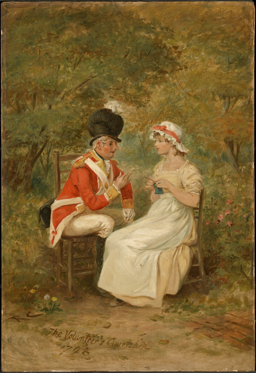 志願兵の求婚、1798年 作： ランドルフ・カルデコット
