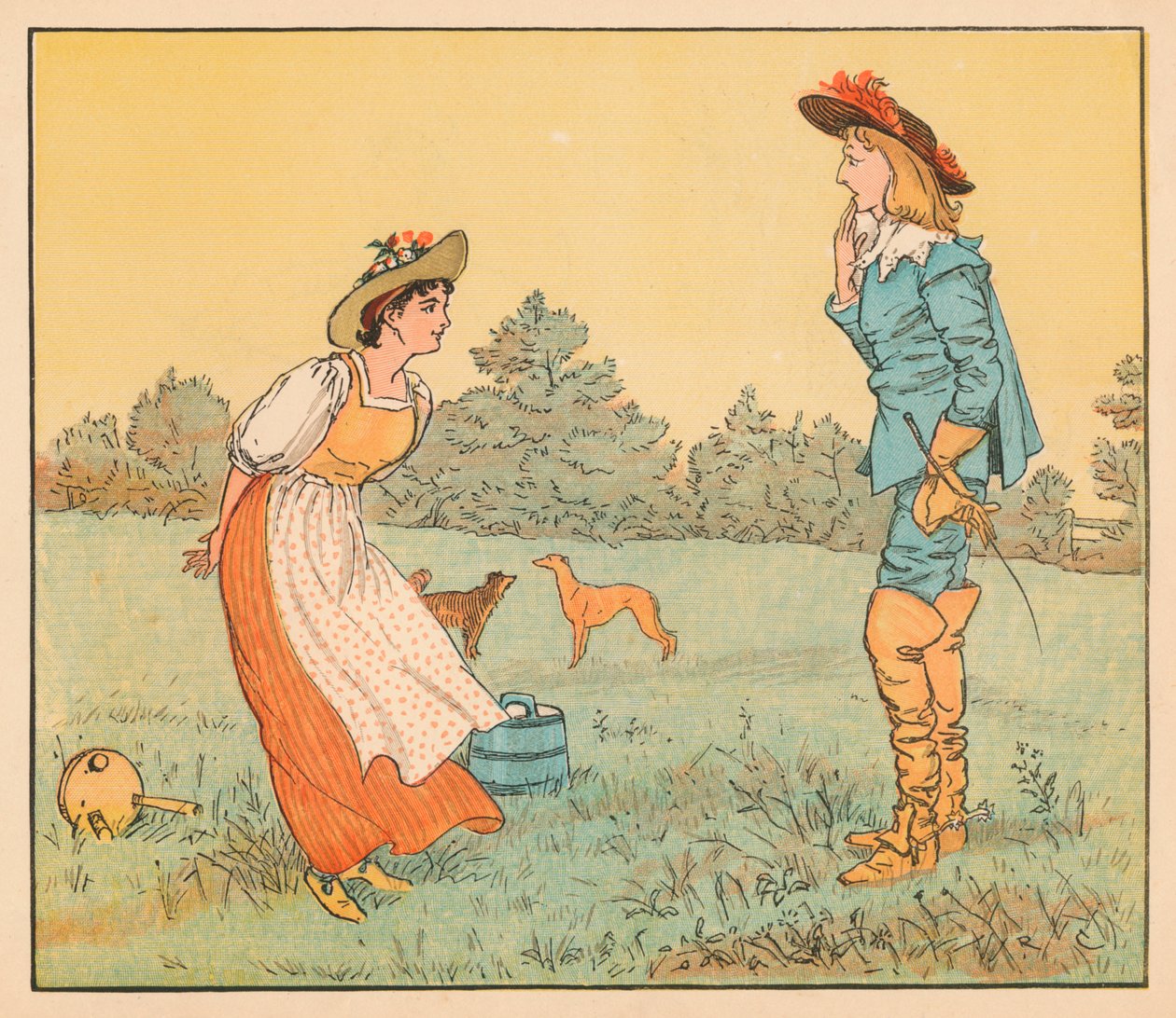 その後、私はあなたと結婚することはできません、私のかわいいメイド！、c1882。 作： ランドルフ・カルデコット