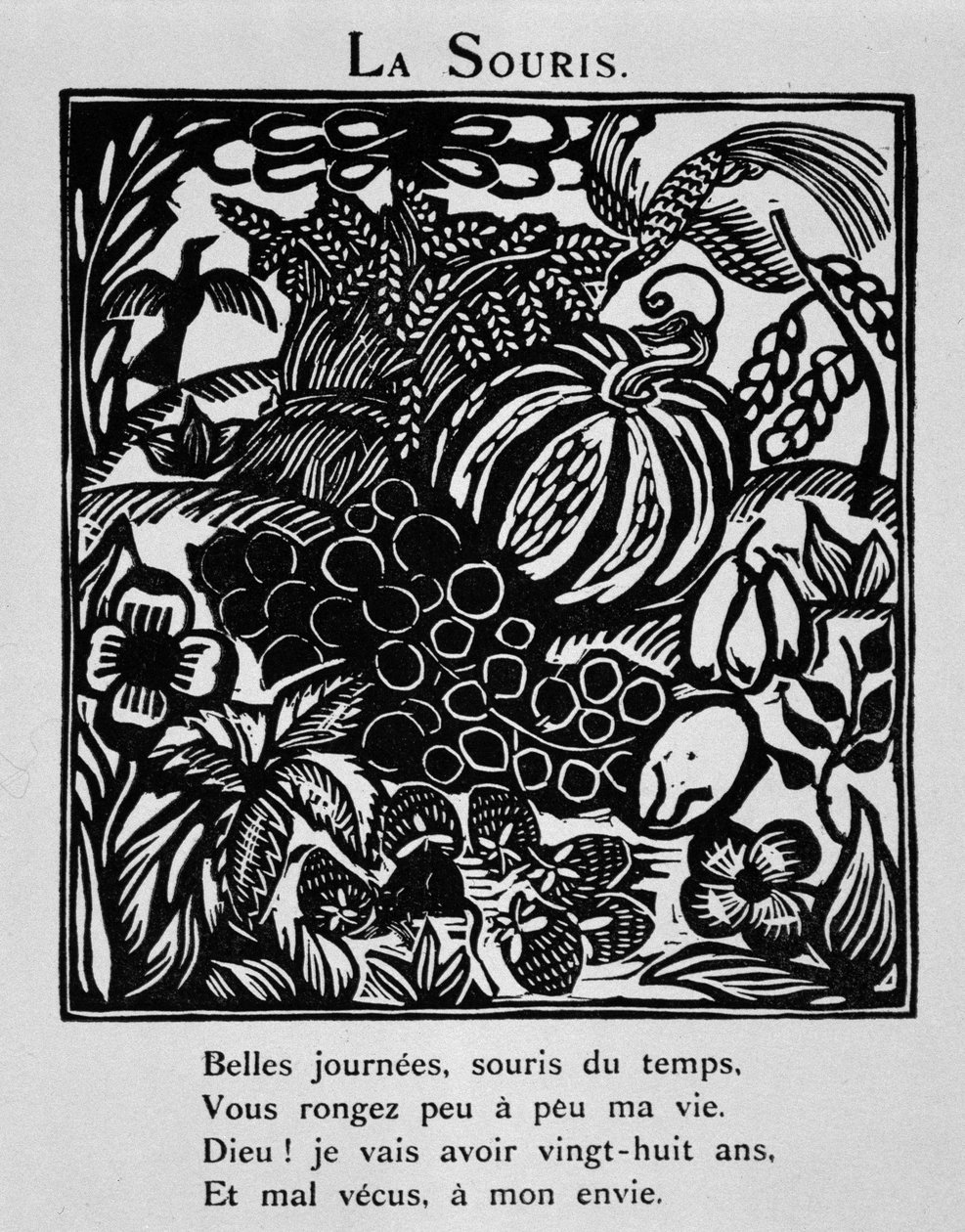 ネズミ - ラウル・デュフィ（1877年 - 1953年）挿絵によるアポリネール『オルフェの獣姦』（ドゥ・ラ・シレーヌ、パリ）より 作： ラウル・デュフィ