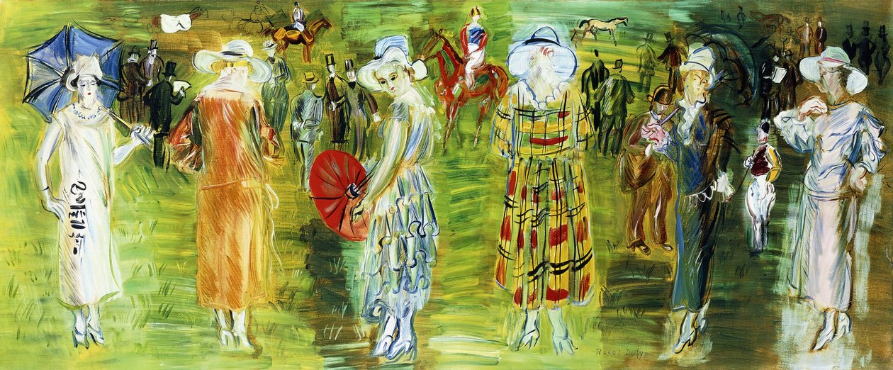 1923年、ポワレのマネキンがレースに登場 作： ラウル・デュフィ