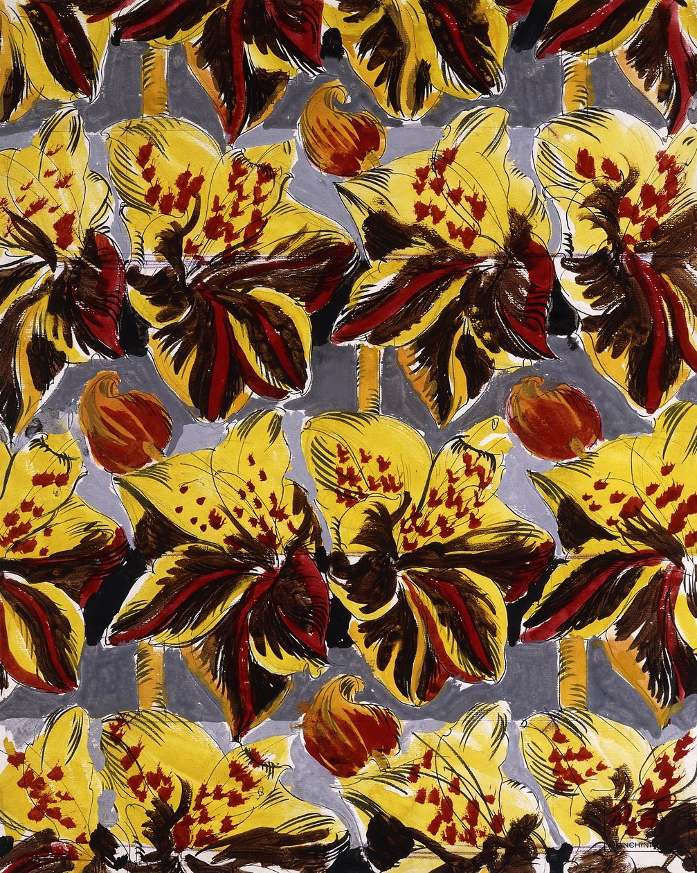 赤と黄色の花；Fleurs Rouges et Jaunes 作： ラウル・デュフィ