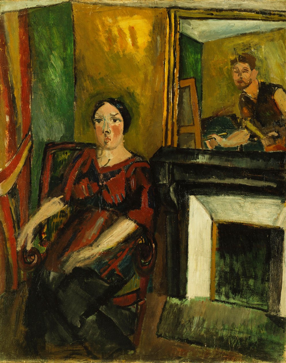 画家とモデル（Le Peintre et son Modele 作： ラウル・デュフィ