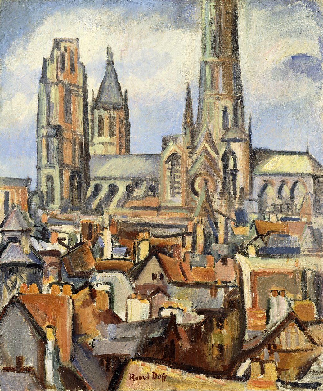 ルーアンの屋根; Les Toits de Rouen, 1902-03年頃（油彩・カンヴァス） 作： ラウル・デュフィ