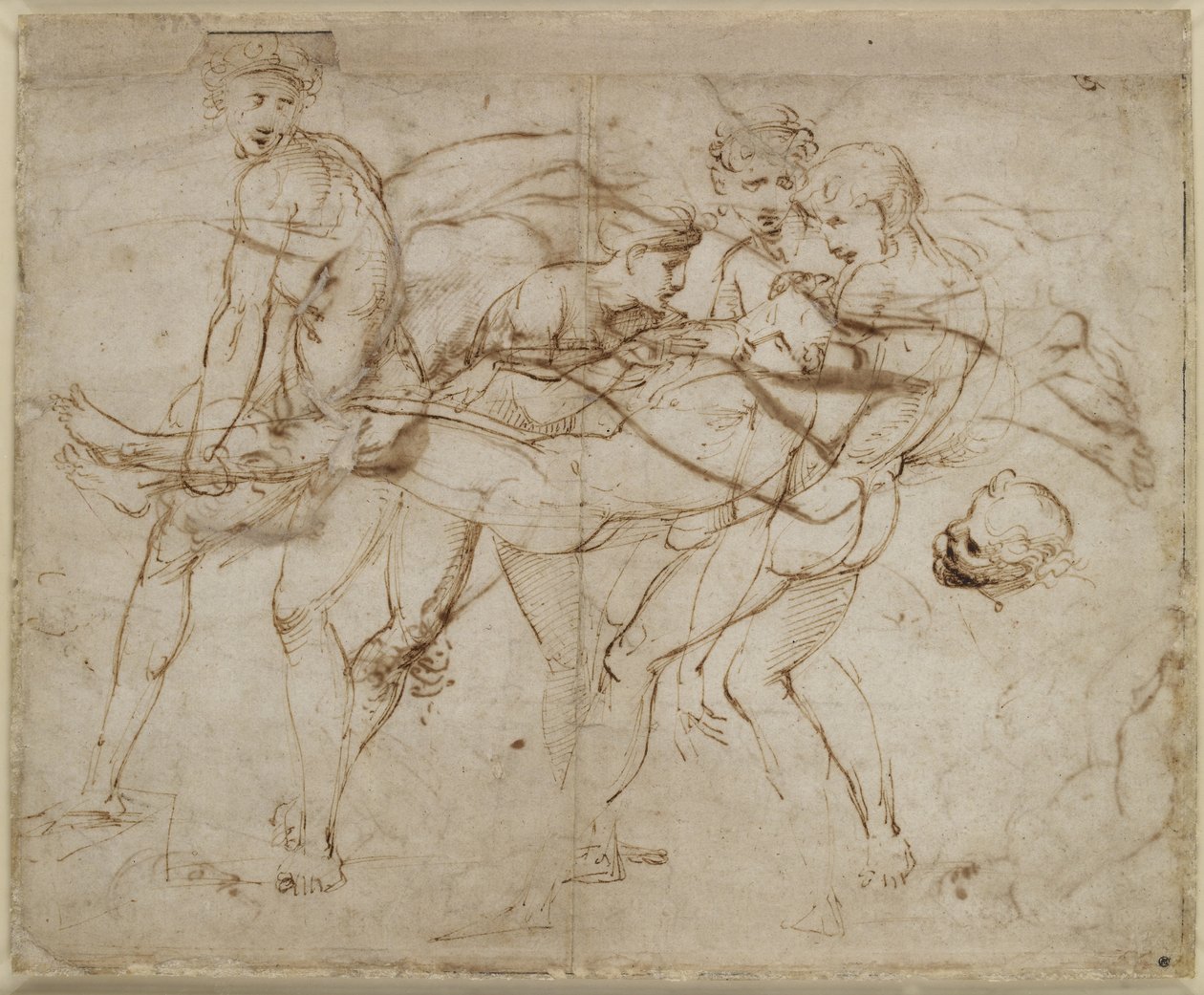 Recto：The Death of Meleager or The Death of Adonis、WA1846.180 作： ラファエロサンツィオラファエル