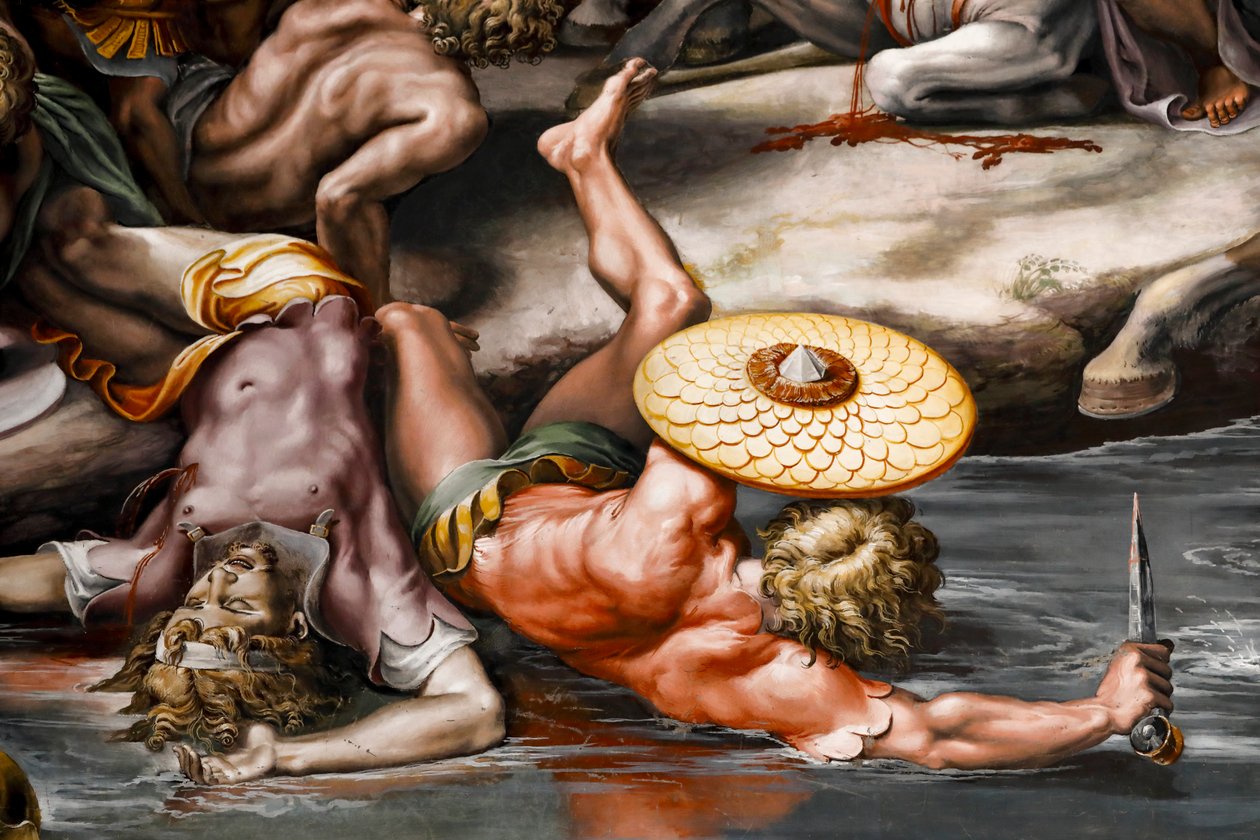 ミルビアン橋の戦い、詳細。 1517-1524（フレスコ画） 作： ラファエル