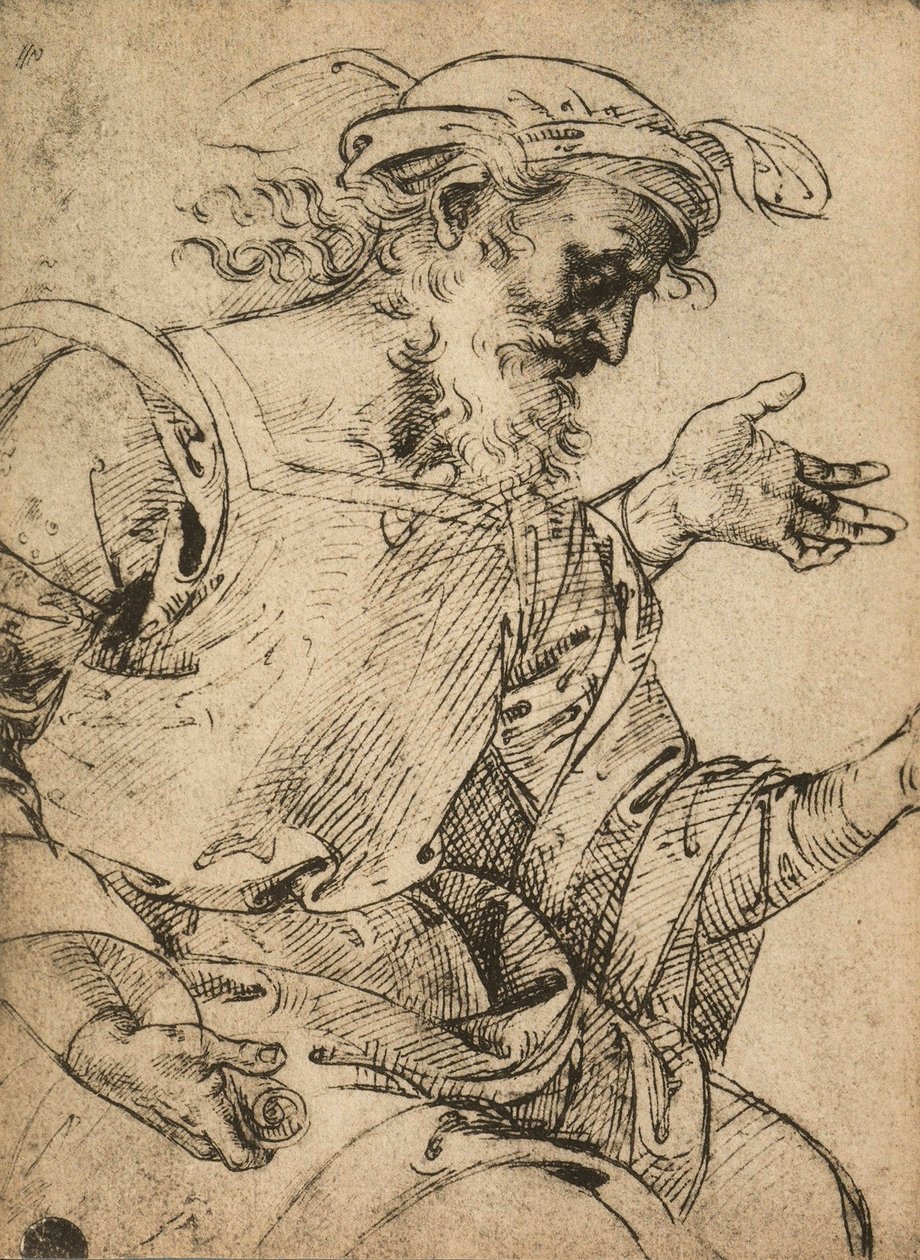 預言者エゼキエル。ラファエルの絵。ギャラリーデルアカデミア