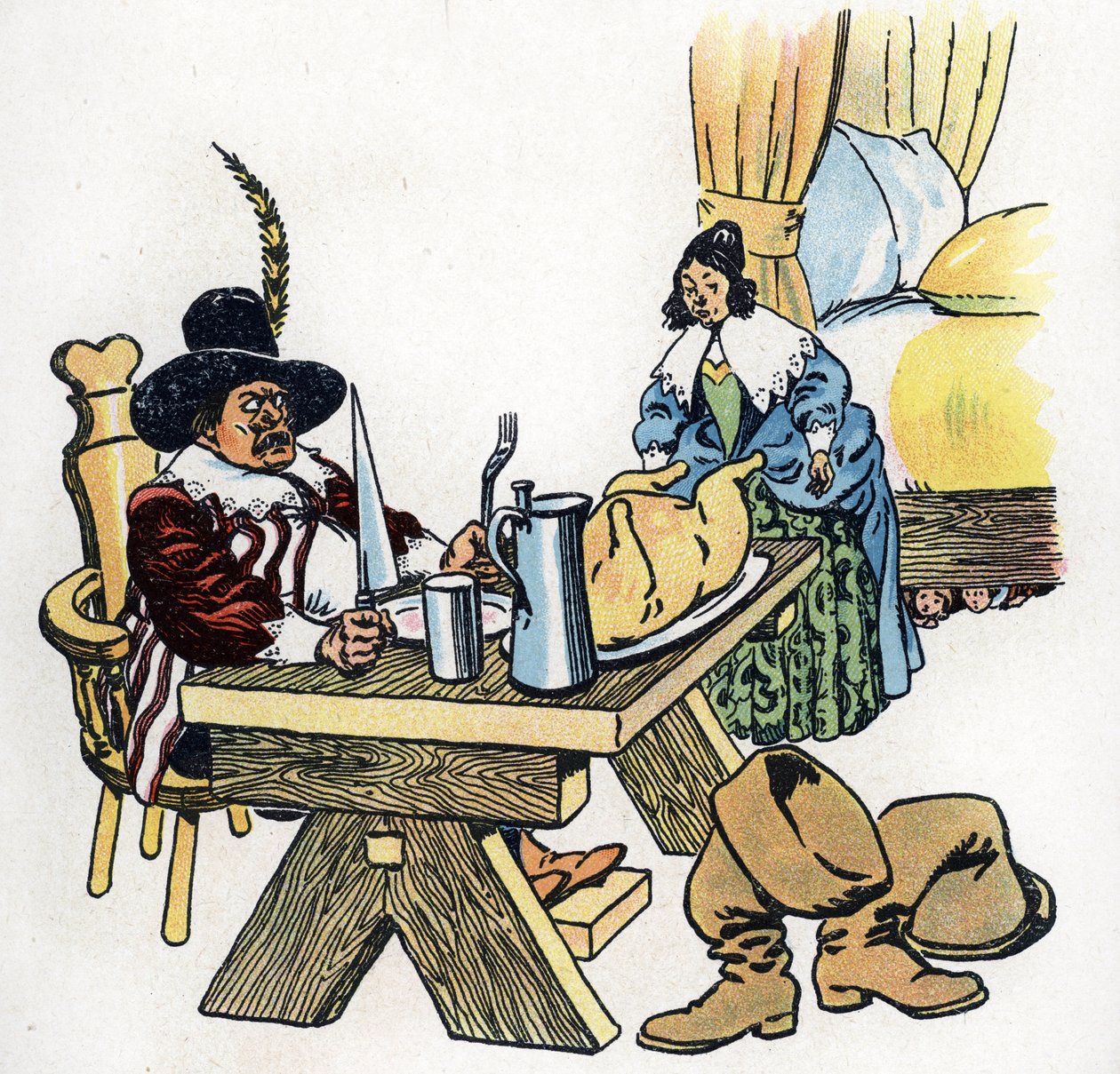1920年頃、シャルル・ペロー童話の挿絵 "Le Petit Poucet"（イラストレーション 作： レイモン・ド・ラ・ネジエール