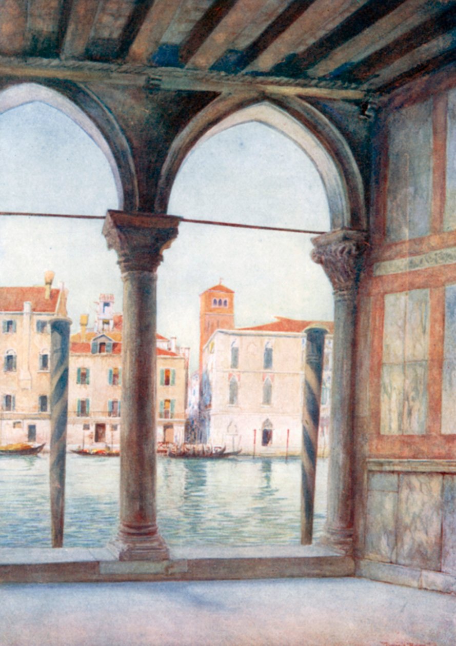 カ・ドーロからの眺め（カラーリトグラフ） 作： レジナルドバラット