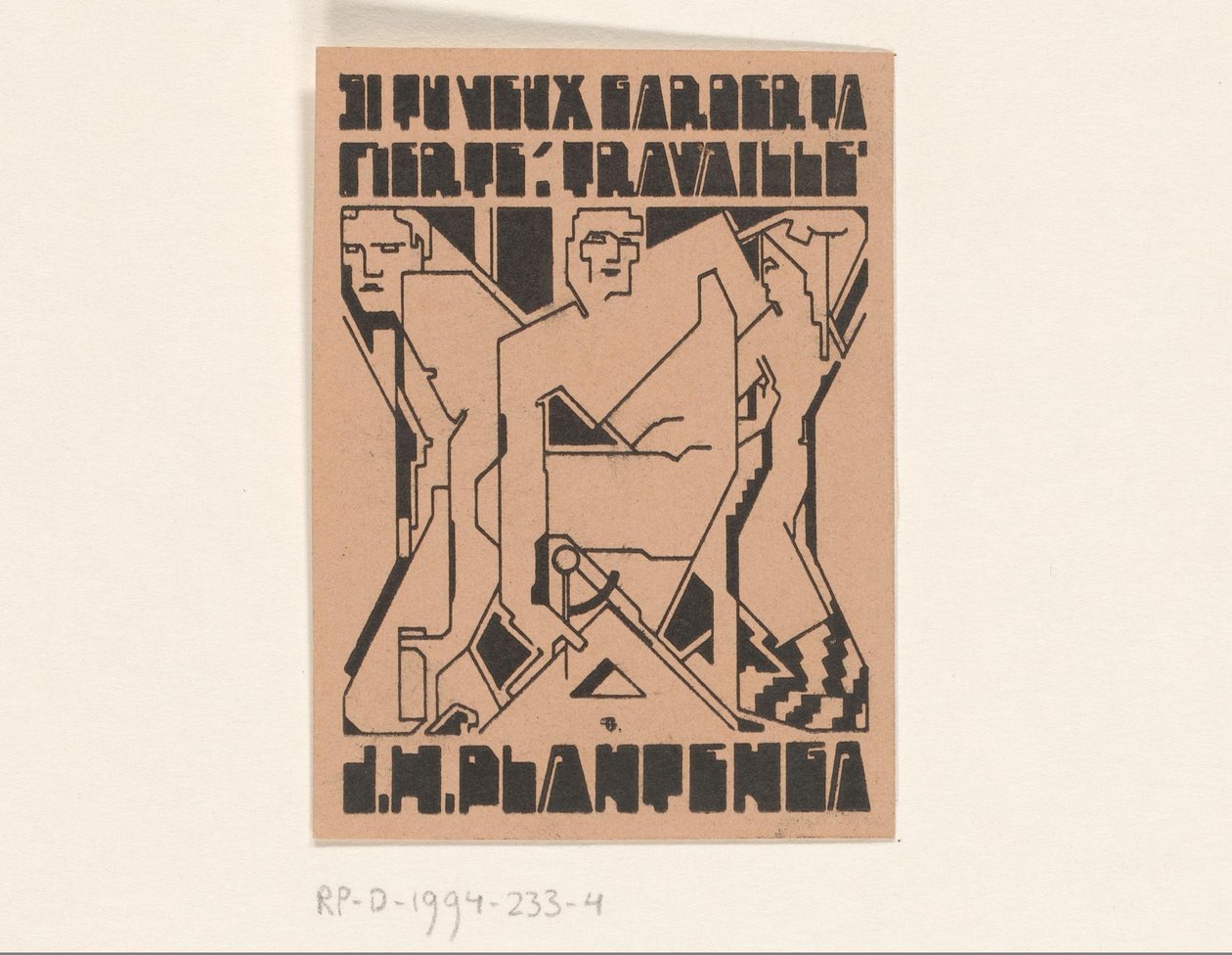 Ex libris van J.H. プランテンガ 作： ライジェー・ストーク