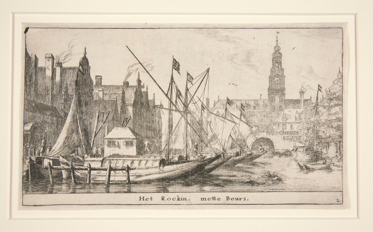 Het Rockin, mette Beurs (The Rokin, with the Bourse) 作： Reinier Nooms