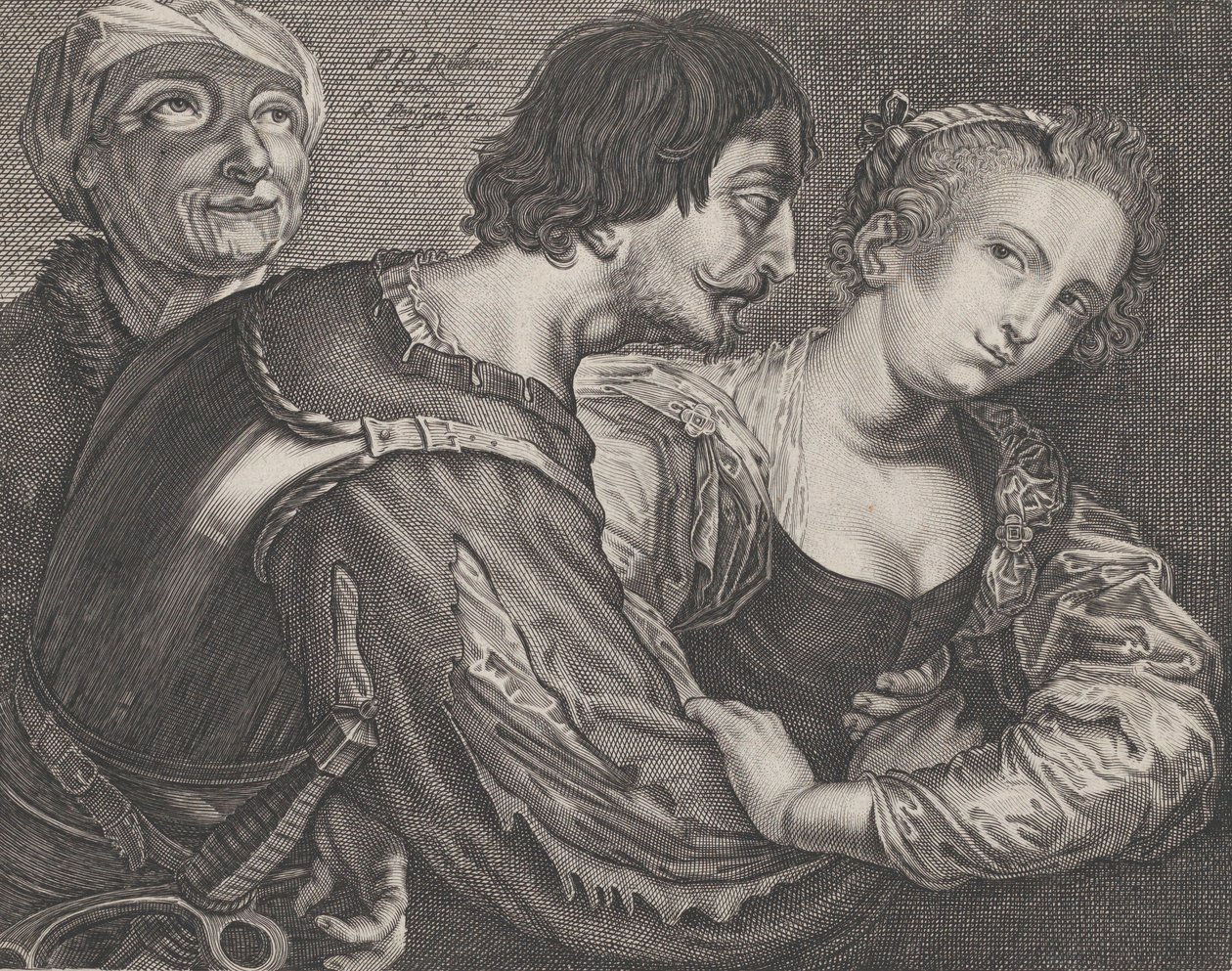 調達者：老婆、兵士、女性、約。 1635-68。 作： Reinier van Persyn