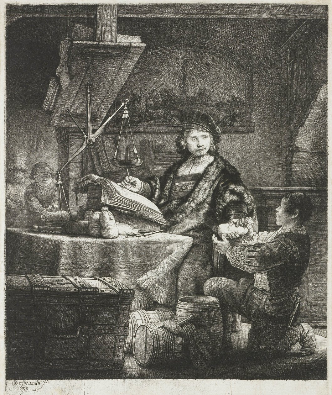 Jan Wtenbogaert、1639 作： レンブラント・ファン・レイン