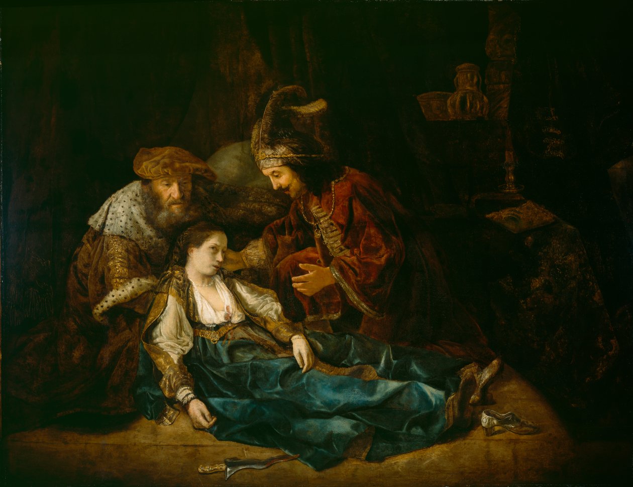 1640年代半ばのルクレティアの死 作： レンブラント・ファン・レイン