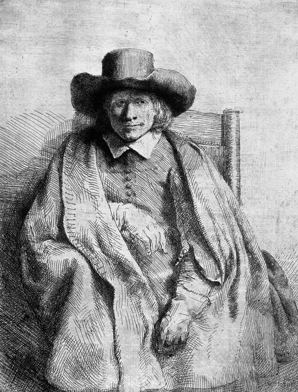 クレメントデジョンゲ、1651年 作： レンブラント・ファン・レイン