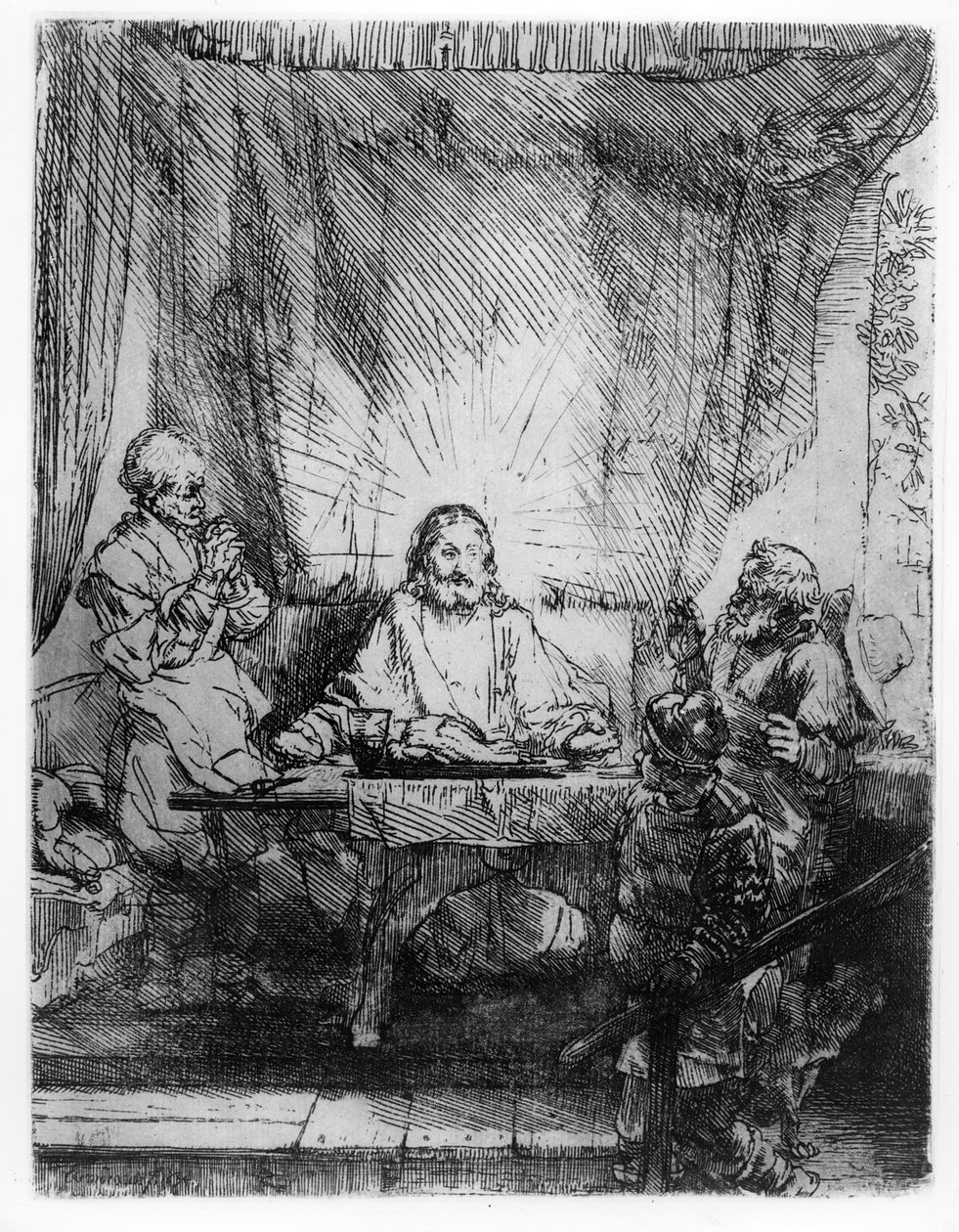 エマオの晩餐、1654年 作： レンブラント・ファン・レイン