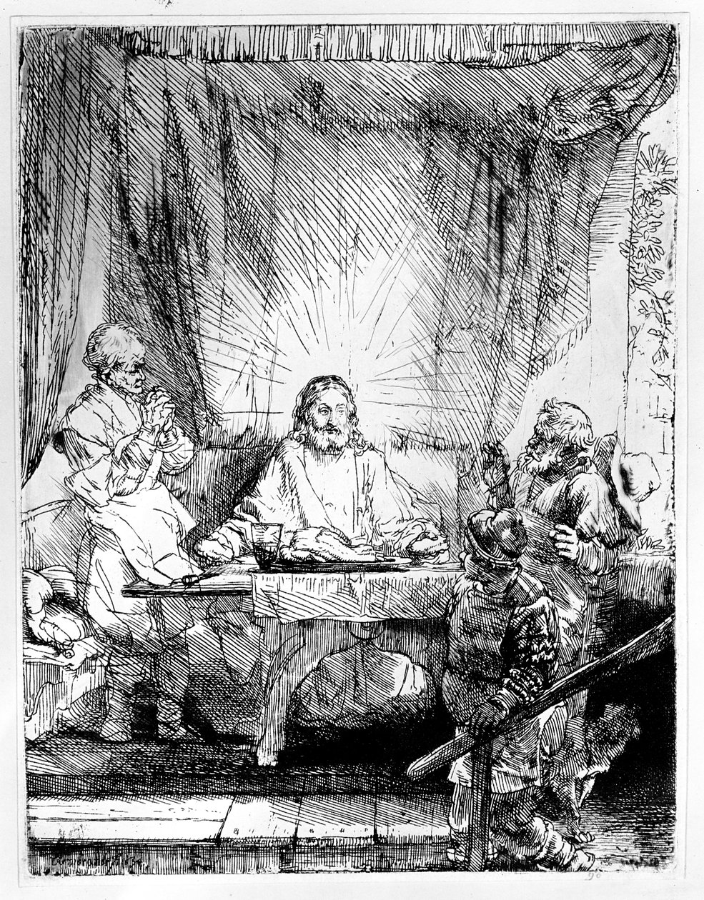 エマオの晩餐、1654年 作： レンブラント・ファン・レイン